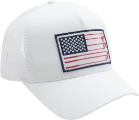 American Golf USA Flag Trucker Hats Lucky Golfing Mens Cap Embroidered Patch Mesh Back Snapback Hat - Great Gifts for Golfer