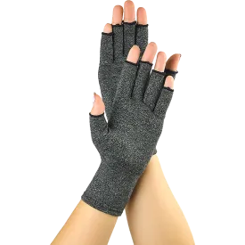 Arthritis Gloves Compression Large Grey, Cotton & Lycra