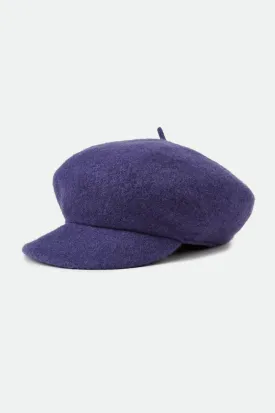 Audrey Brim Beret - Washed Navy