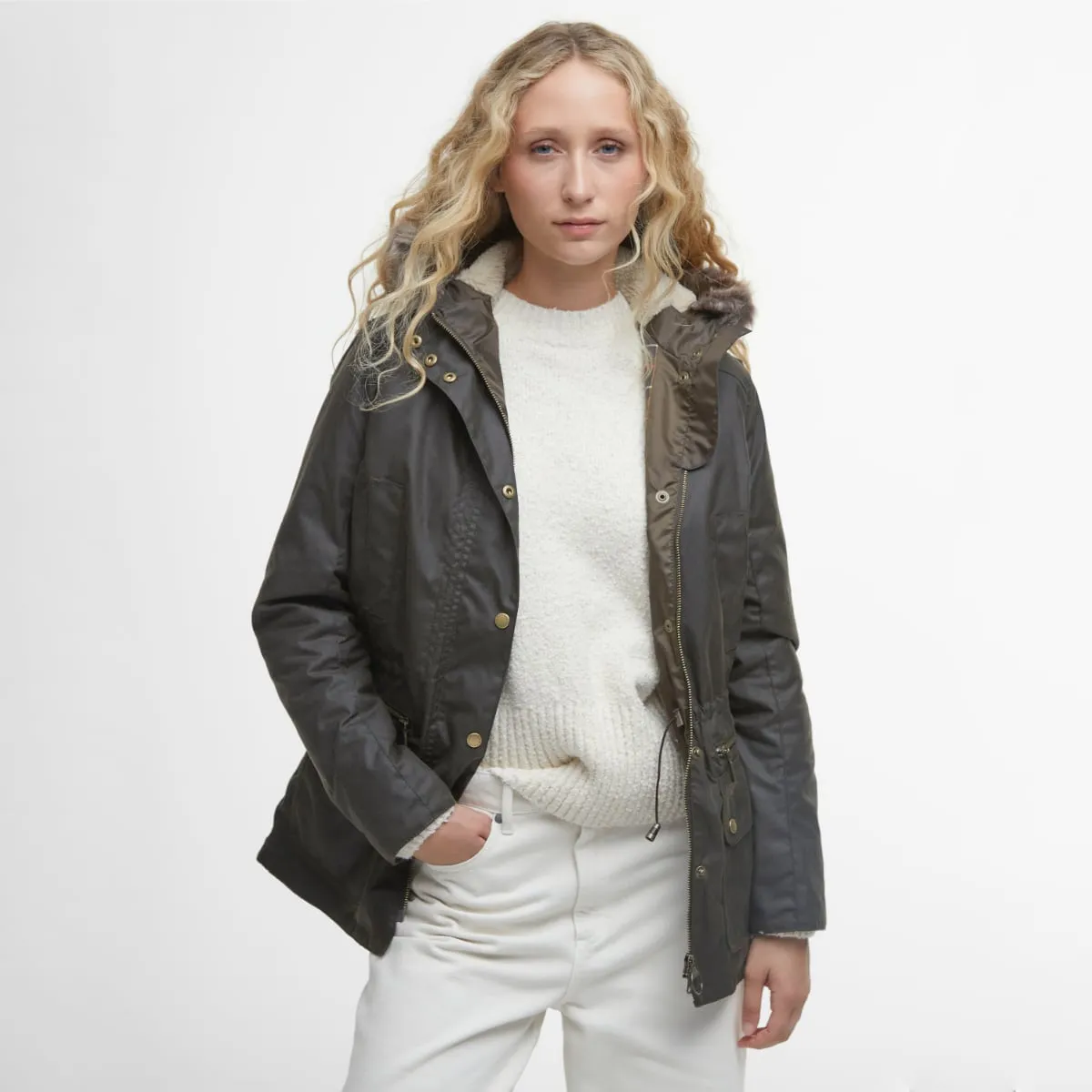 Barbour Kelsall Women's Waxed Jacket | Olive