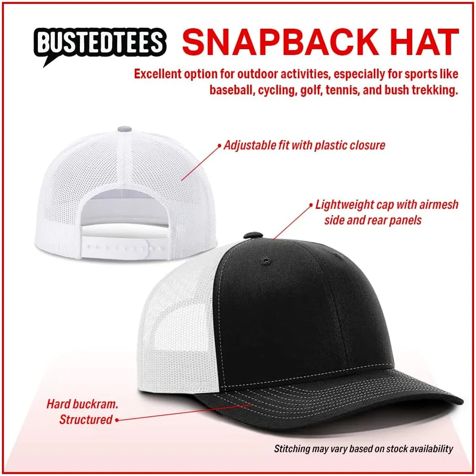 BustedTees XRP Back Mesh Hat Casual Wear Crypto Baseball Cap for Mens & Womens Breathable Mesh Adjustable Snapback Strap
