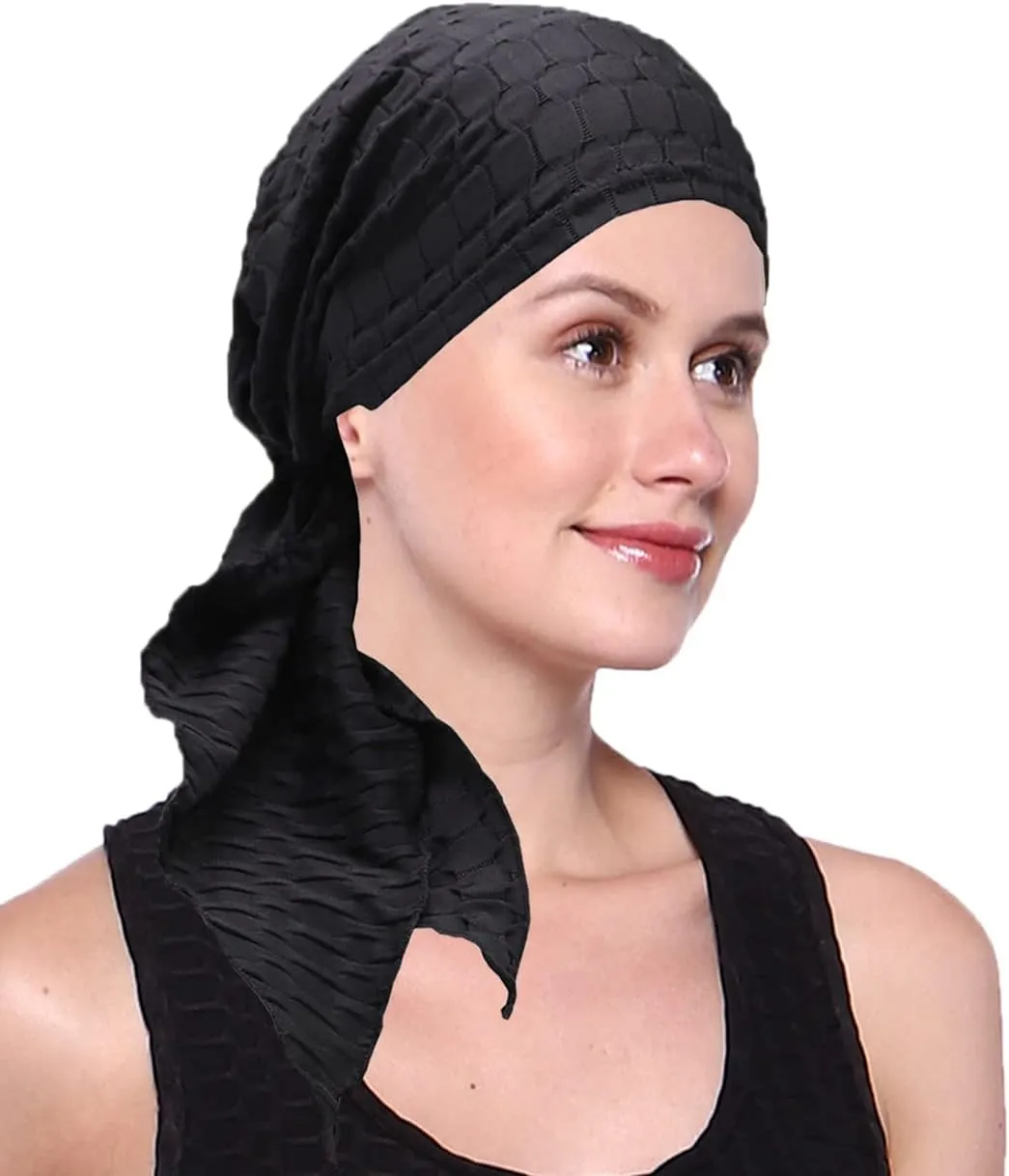 Coolwife Womens Chemo Cancer Turbans Cap Pre-Tied Hair Cover Wrap Hats Sleep Scarf Headwrap
