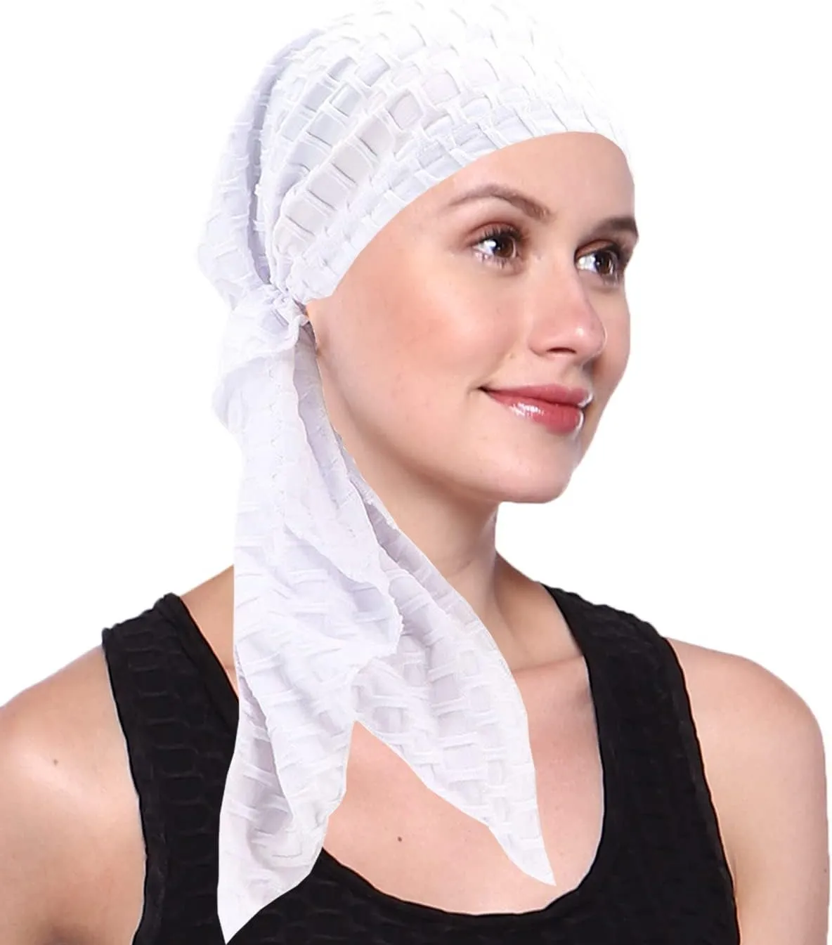 Coolwife Womens Chemo Cancer Turbans Cap Pre-Tied Hair Cover Wrap Hats Sleep Scarf Headwrap