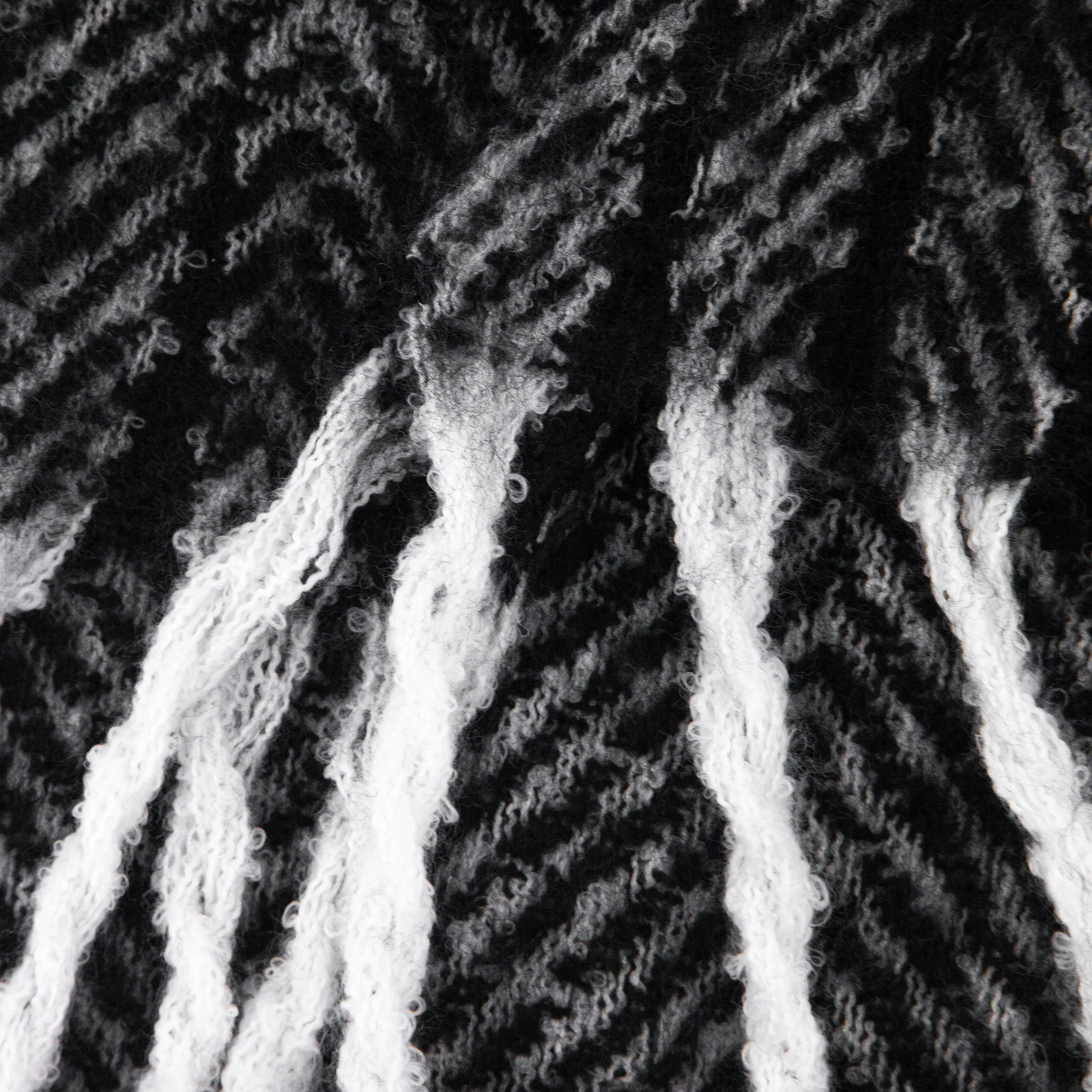 Cooper Heavyweight Scarf - Black, Herringbone