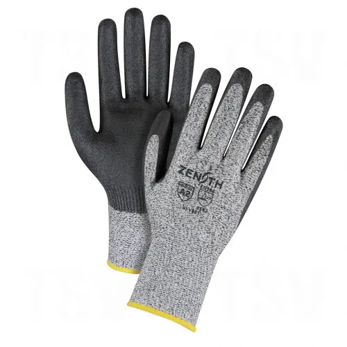 Cut Resistant Gloves - Black HPPE Polyurethane-Coated - 12/Pack - A2, Level 3