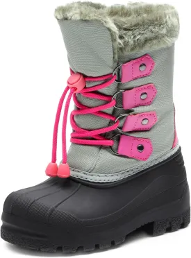 DREAM PAIRS Boys & Girls Waterproof Winter Snow Boots for Little Kid/Big Kid