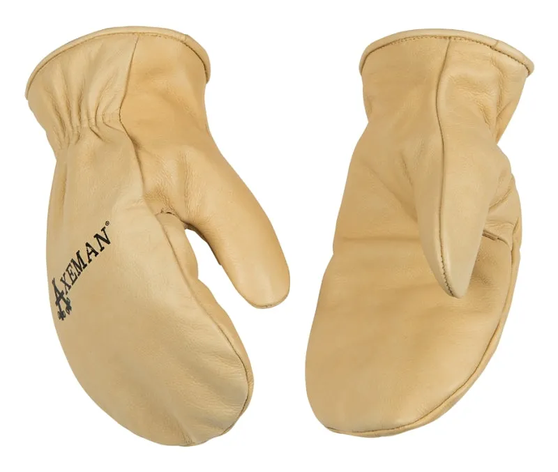 Heatkeep 1930-KS Mitt Shell Kid's Gloves, S, Angled Wing Thumb, Easy-On, Shirred Elastic Wrist Cuff, Tan :PR: QUANTITY: 1