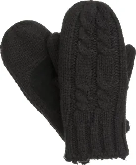 isotoner Women's Chunky Cable Knit Sherpasoft Mittens