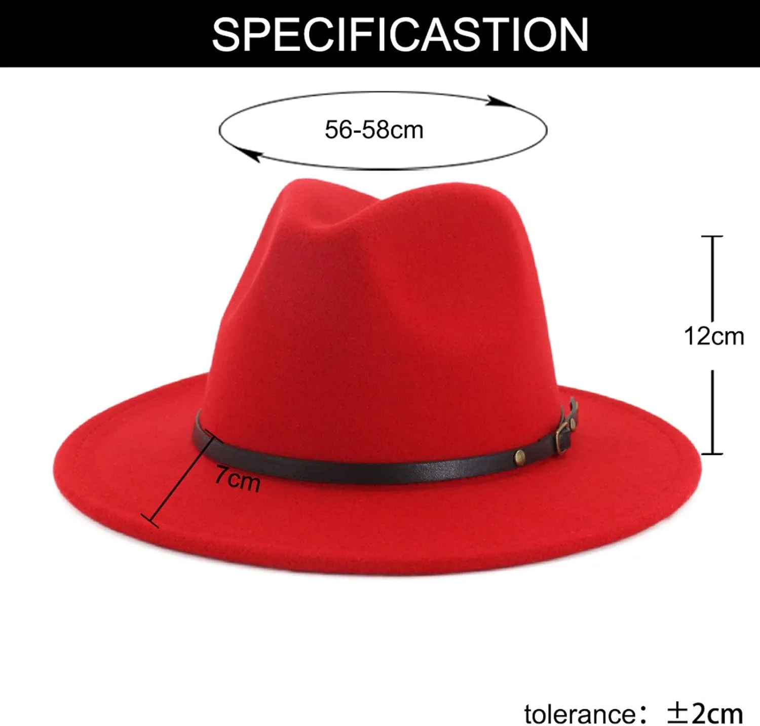 Jazz for Men Red Panama Casual Tone Wool Wide Hat Hat Fedora Women Bottom Two Hats Hat Storage for Baseball Caps