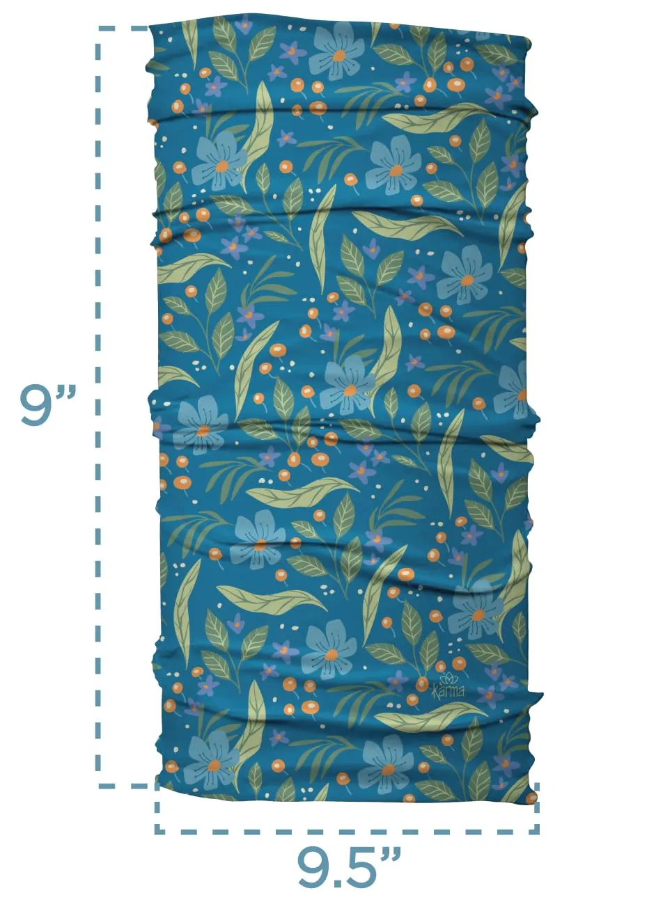 Karma Gifts Wide Headband Blue Floral KA2001