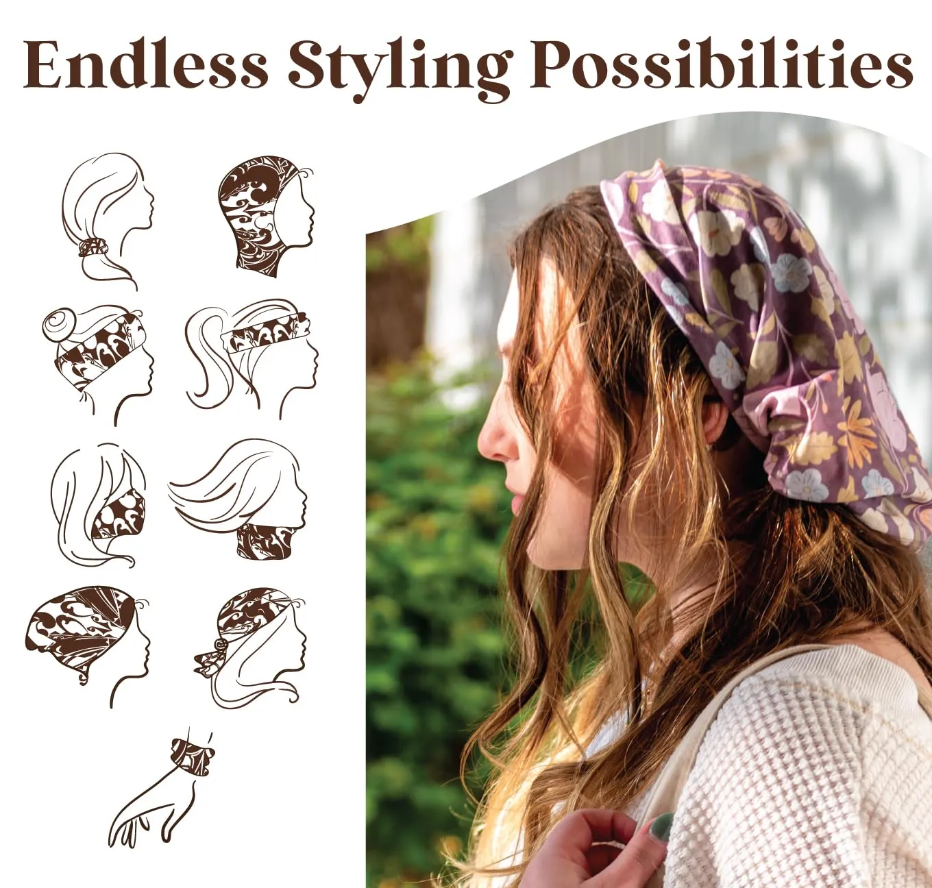 Karma Gifts Wide Headband Blue Floral KA2001