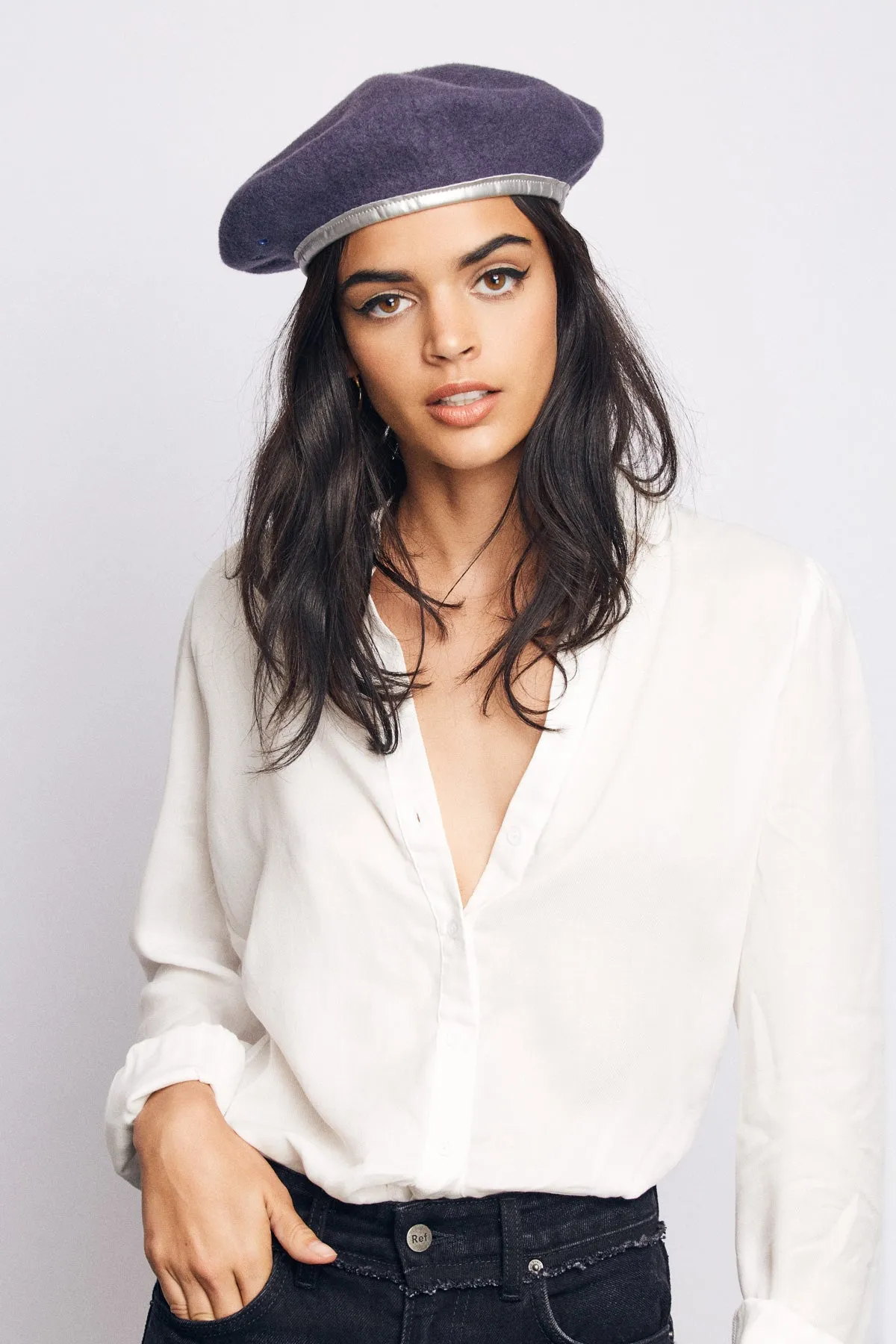 Lennon Women Beret - Washed Navy