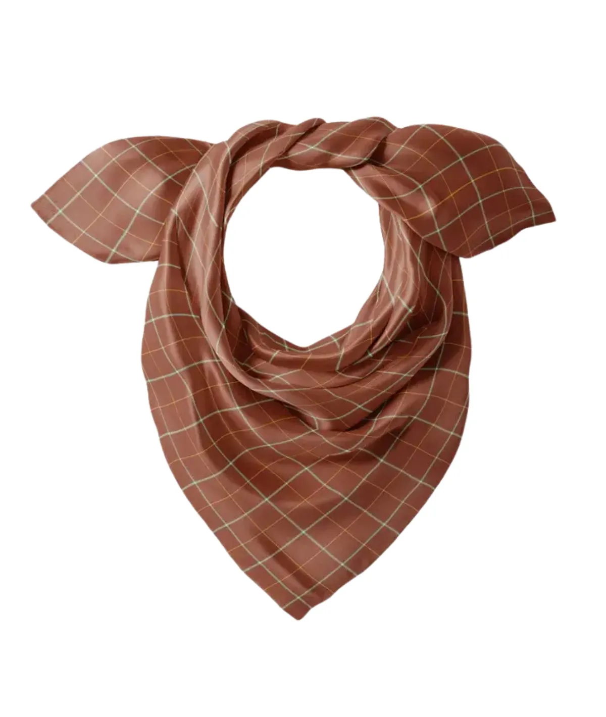 Light Silk Cowboy Scarf- Odel in Tobacco