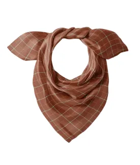 Light Silk Cowboy Scarf- Odel in Tobacco