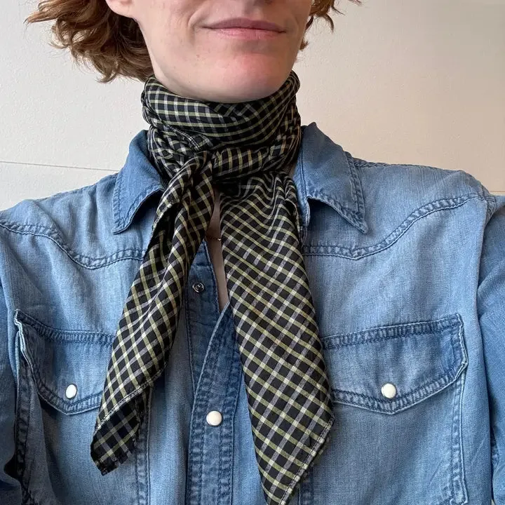 Light Silk Cowboy Scarf- Odel in Tobacco