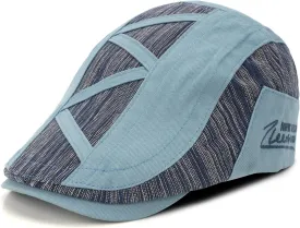 M MOACC Men's Newsboy Caps Cotton Buckle Adjustable Beret Hat Flat Driving Cap Cabbie Gatsby Hats