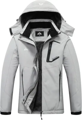 MOERDENG Women's Ski Jacket Waterproof Winter Coat Hooded Snowboarding Jacket Warm Winter Jacket