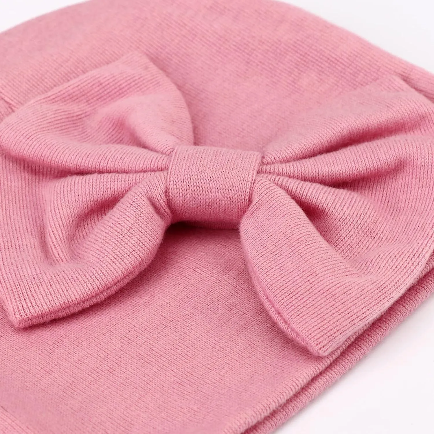 Newborn Baby Hats and Mittens Set Infant Bow Beanie Cap Toddler Gloves Newborn Hospital Hats for Baby Boy Girl 0-12 Months