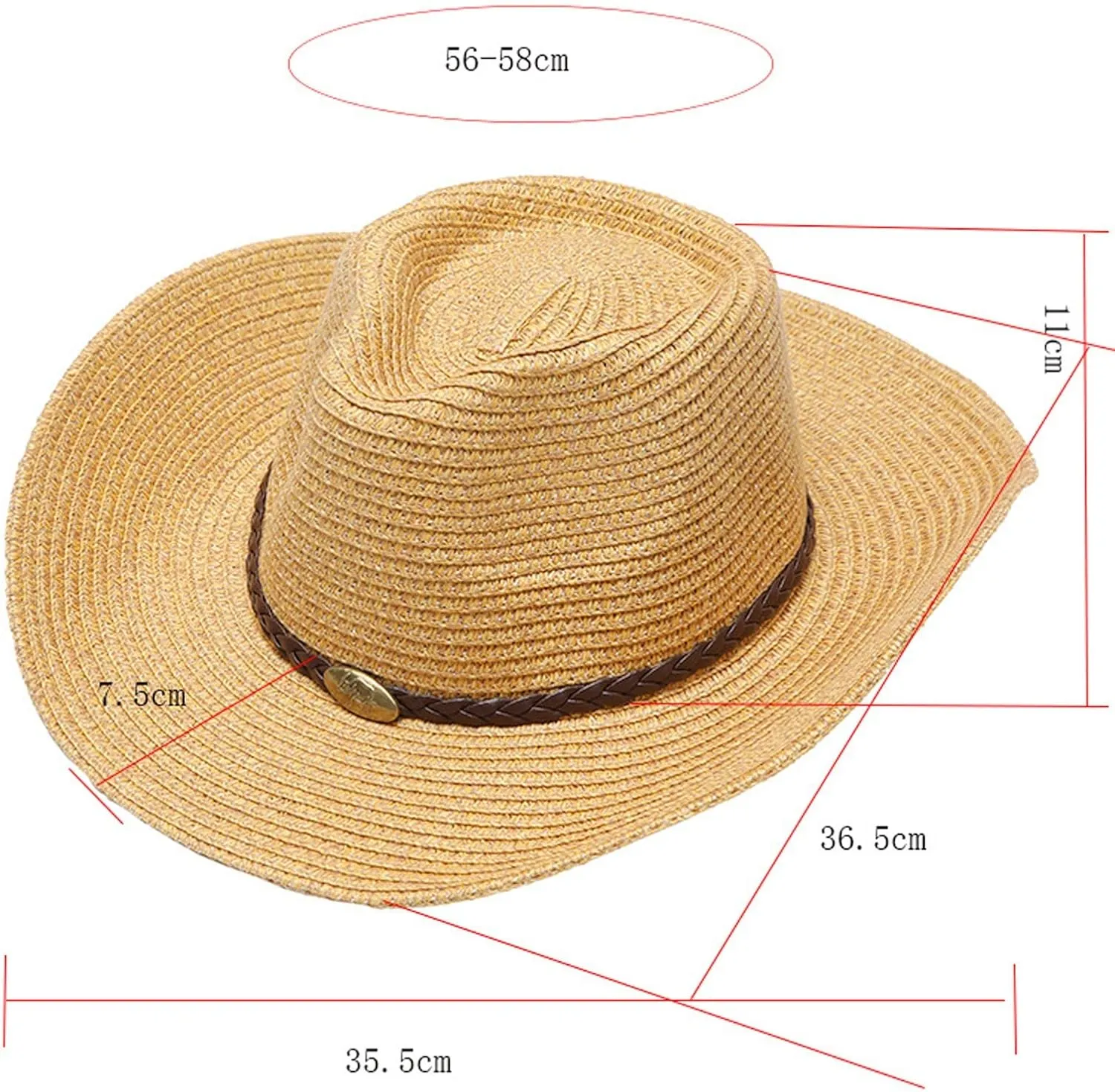 Outdoors Caps for Ladies Big Brim Straw Hat Panama Jazz Hat Fedora Ladies Beach Travel Sun Hat Fisherman Hat