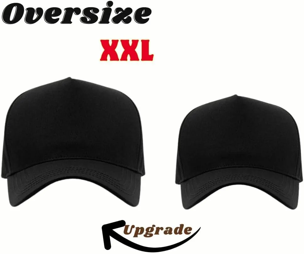 Oversize XXL Mesh Trucker Hat for Men Big Head Hats High Crown Baseball Cap Adjustable 23.6"-25.6"