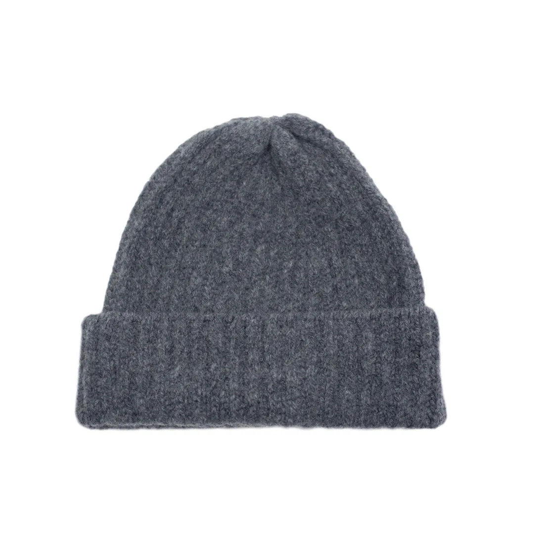 Peltro grey classic ribbed fisherman merino wool hat (restock)