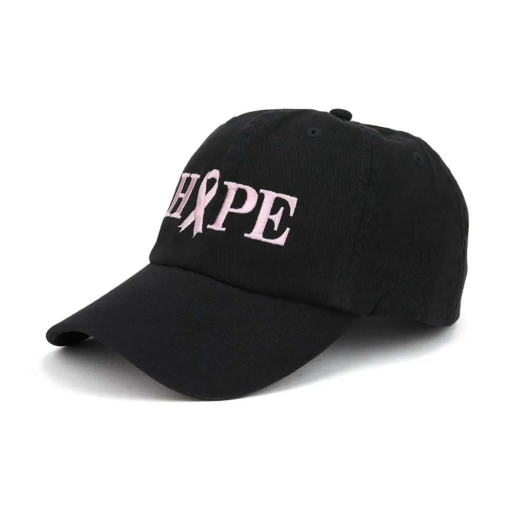Pink Ribbon Breast Cancer Awareness Dyed Cotton Cap