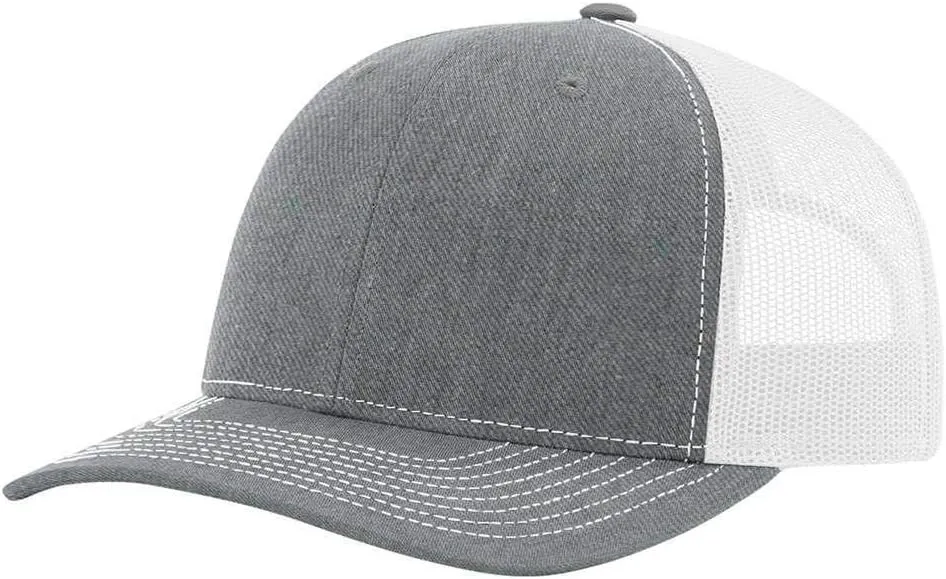 Richardson Youth Trucker Snapback Cap One Size Heather Grey/White