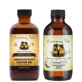 Sunny Isle Jamaican Black Castor Oil and Coconut Oil Bundle