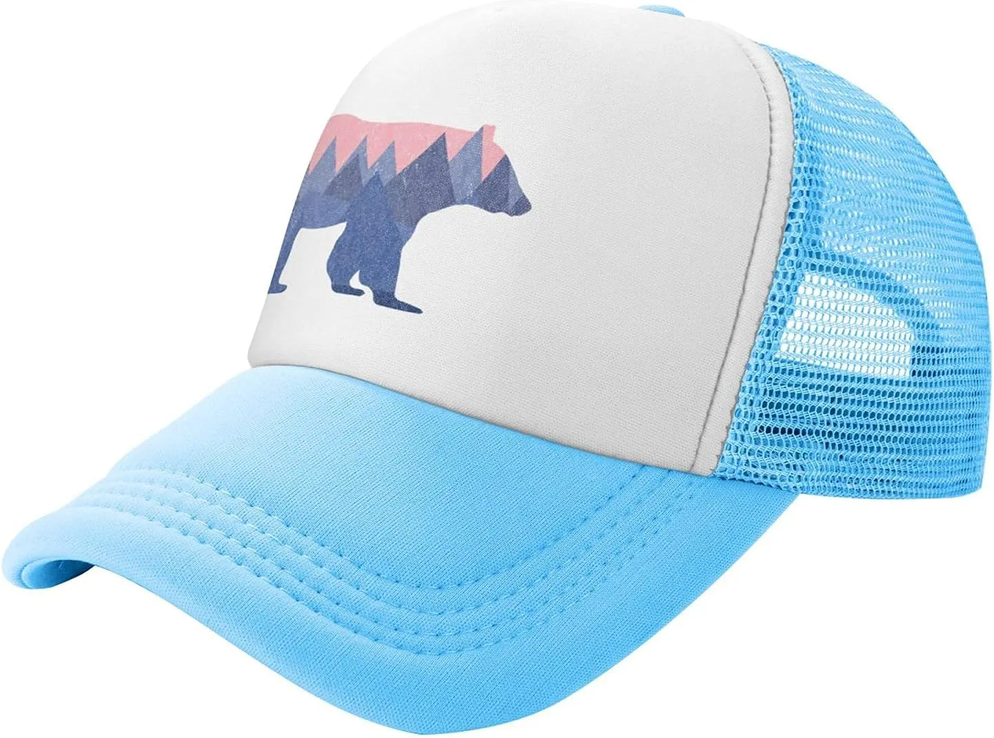 Toddler Trucker Hat, Snapback Bear Mountain Kids Mesh Baseball Cap for Boys and Girls 2-6 Year Old