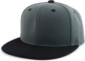 Trendy Apparel Shop Infant to Toddler Kid's Plain Structured Flatbill Snapback Cap