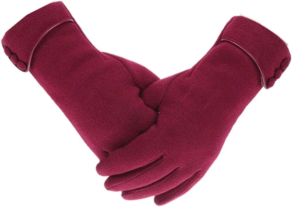 woogwin Womens Winter Gloves Touch Screen Warm Fleece Lined Thick Thermal Windproof Ladies Snow Gloves for Cold Weather