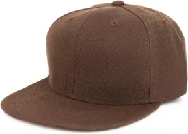 Youth Kid's Solid Color Flat Bill Snapback Baseball Cap