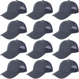 ZH 12 Pack Mesh Trucker Hats, Bulk Baseball Caps for Men and Women, Trucker Cap Wholesale