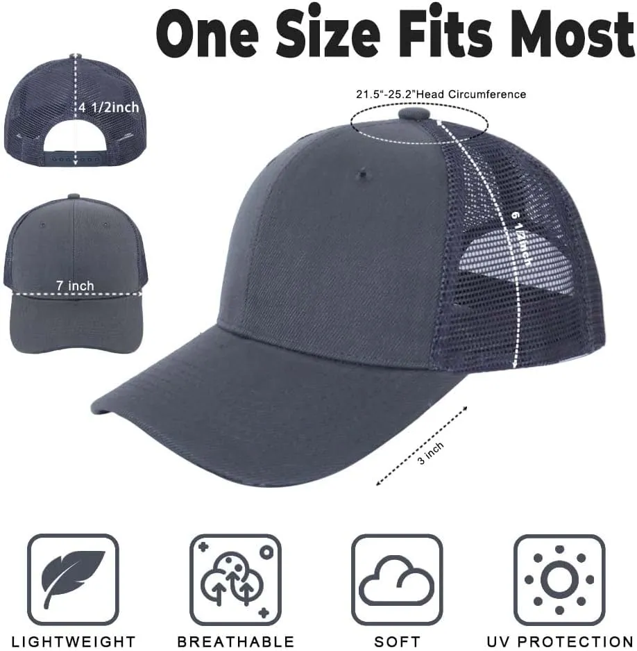 ZH 12 Pack Mesh Trucker Hats, Bulk Baseball Caps for Men and Women, Trucker Cap Wholesale